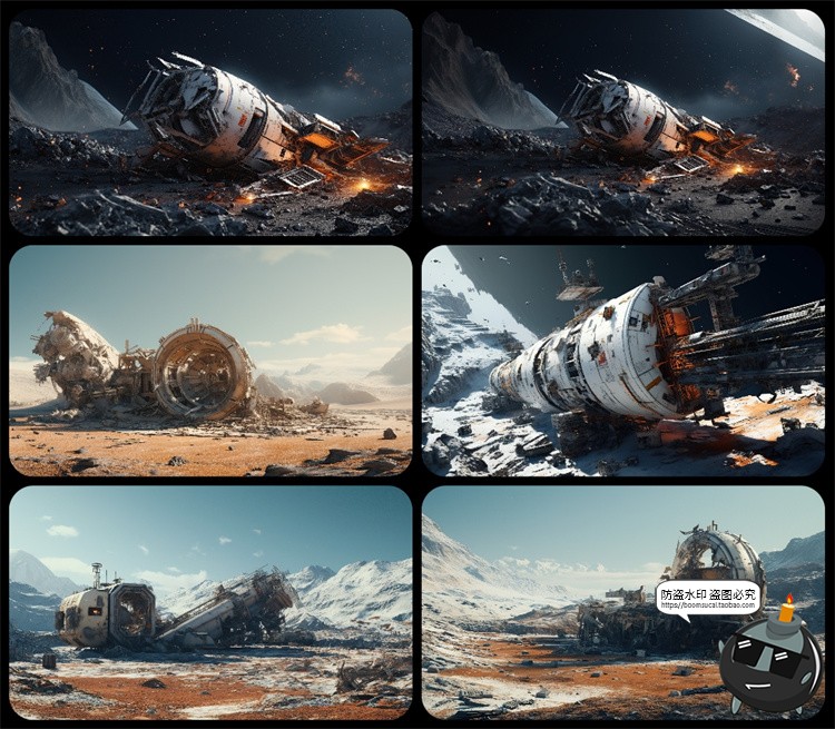 图片[11]-1600款高清6K未来科幻史诗恐怖外星战争废墟环境背景JPG图片素材-设计猿