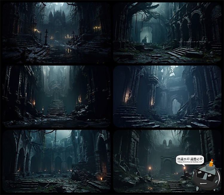 图片[14]-1600款高清6K未来科幻史诗恐怖外星战争废墟环境背景JPG图片素材-设计猿