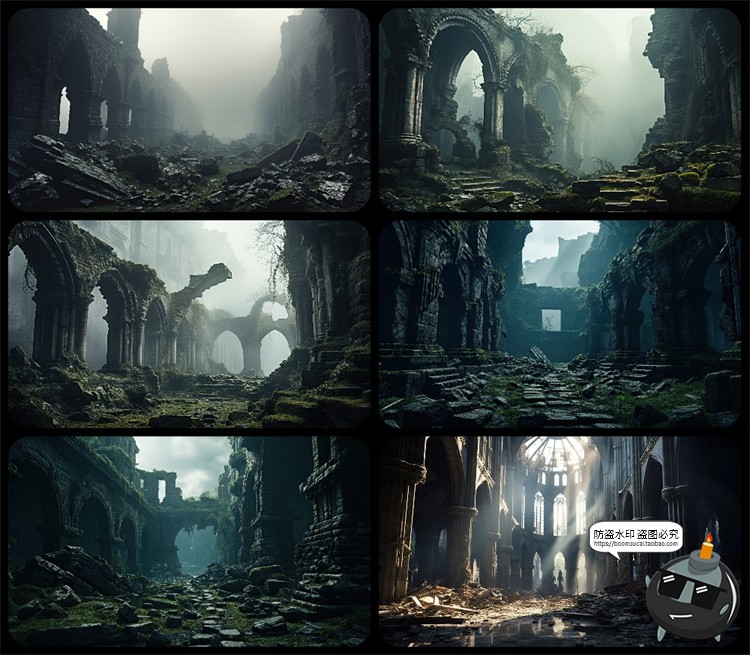 图片[18]-1600款高清6K未来科幻史诗恐怖外星战争废墟环境背景JPG图片素材-设计猿