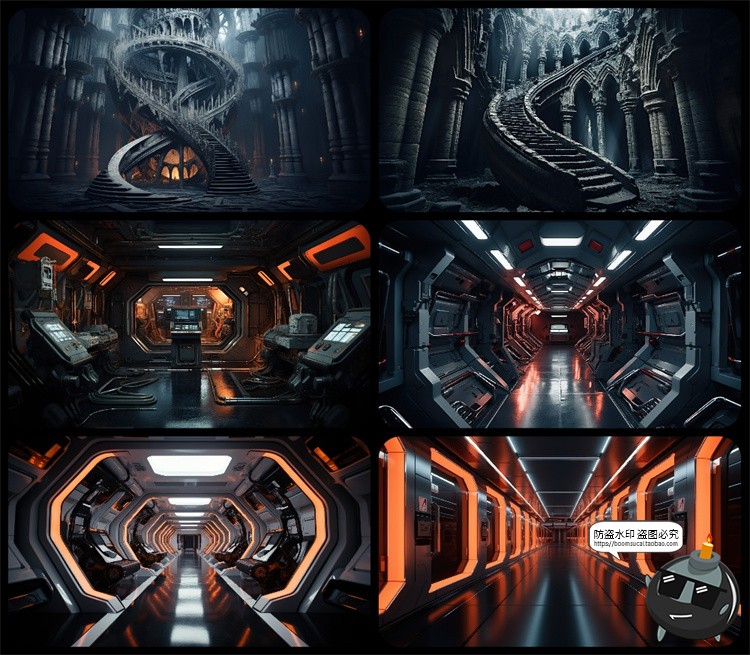 图片[23]-1600款高清6K未来科幻史诗恐怖外星战争废墟环境背景JPG图片素材-设计猿