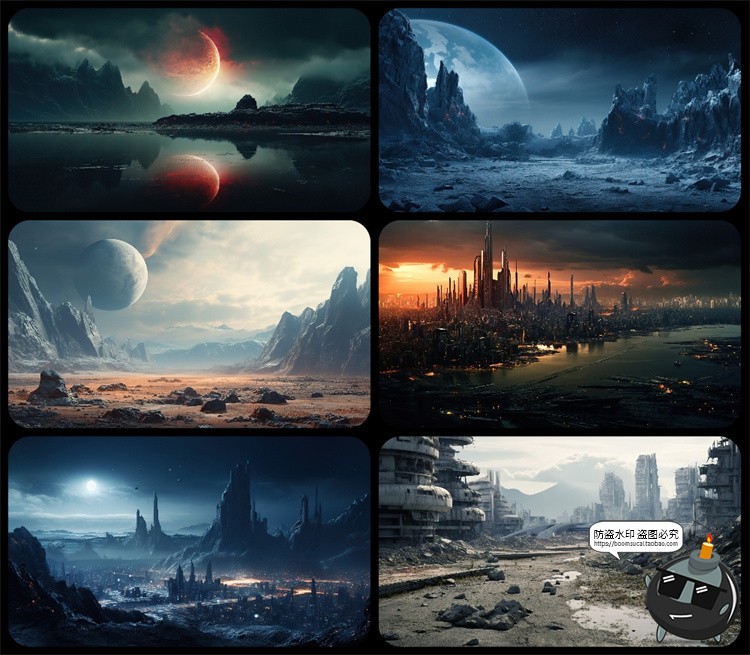 图片[35]-1600款高清6K未来科幻史诗恐怖外星战争废墟环境背景JPG图片素材-设计猿