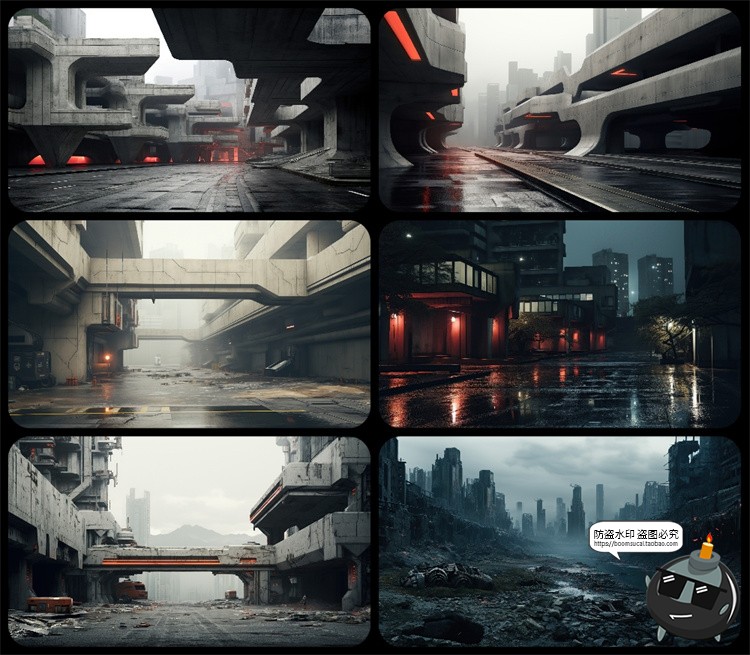 图片[40]-1600款高清6K未来科幻史诗恐怖外星战争废墟环境背景JPG图片素材-设计猿