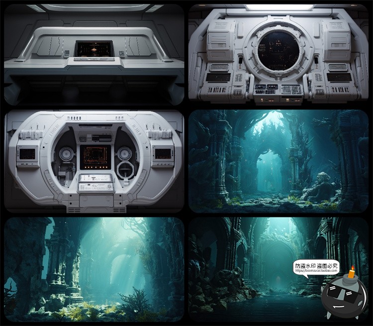 图片[42]-1600款高清6K未来科幻史诗恐怖外星战争废墟环境背景JPG图片素材-设计猿