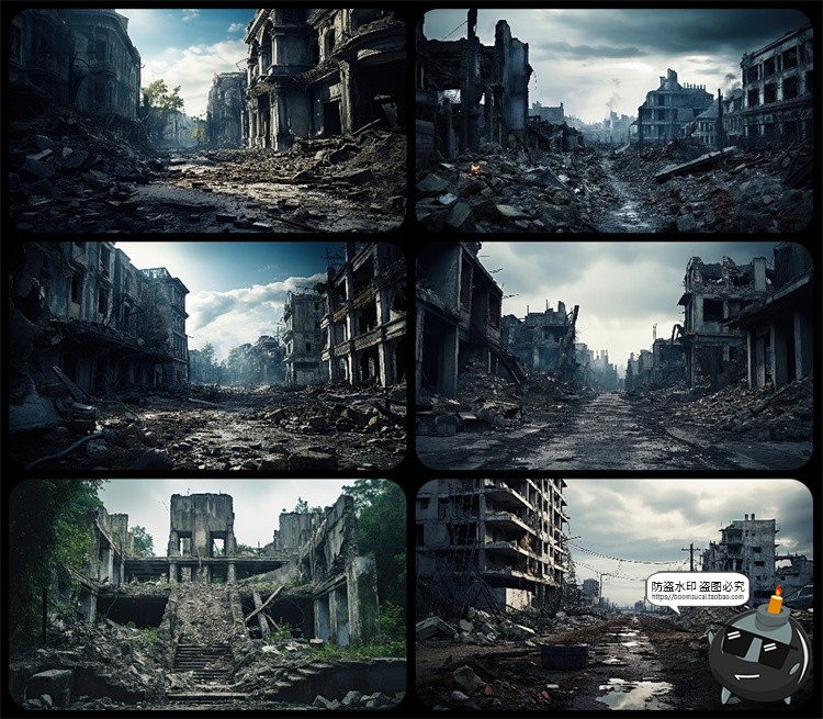 图片[48]-1600款高清6K未来科幻史诗恐怖外星战争废墟环境背景JPG图片素材-设计猿
