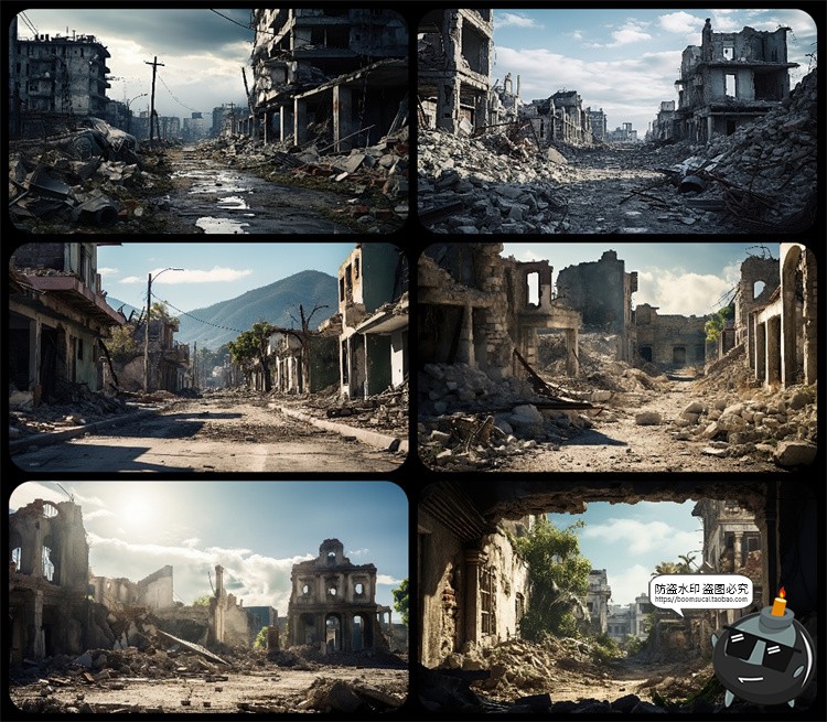 图片[49]-1600款高清6K未来科幻史诗恐怖外星战争废墟环境背景JPG图片素材-设计猿