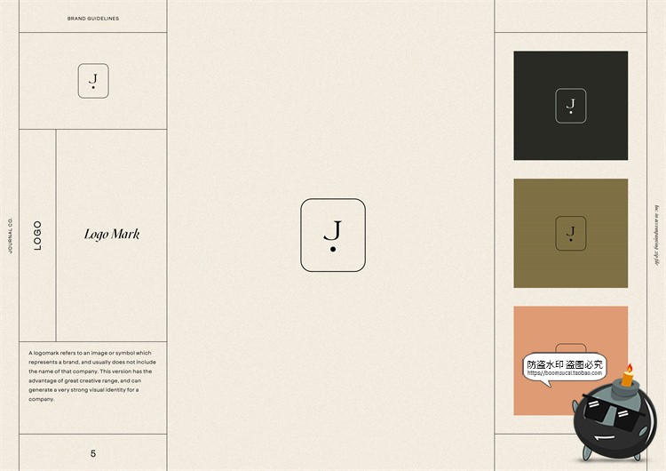 图片[5]-现代优雅莫兰迪色系品牌VI指南手册logo标识规范排版PSD模版素材-设计猿