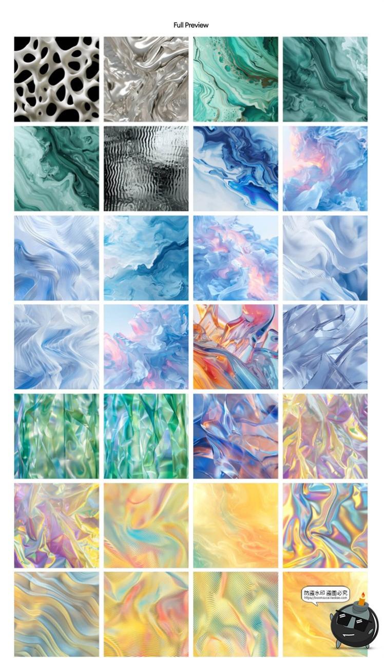 图片[4]-科幻艺术抽象高清镀铬水晶镭射渐变科技海报背景炫彩JPG图片素材-设计猿