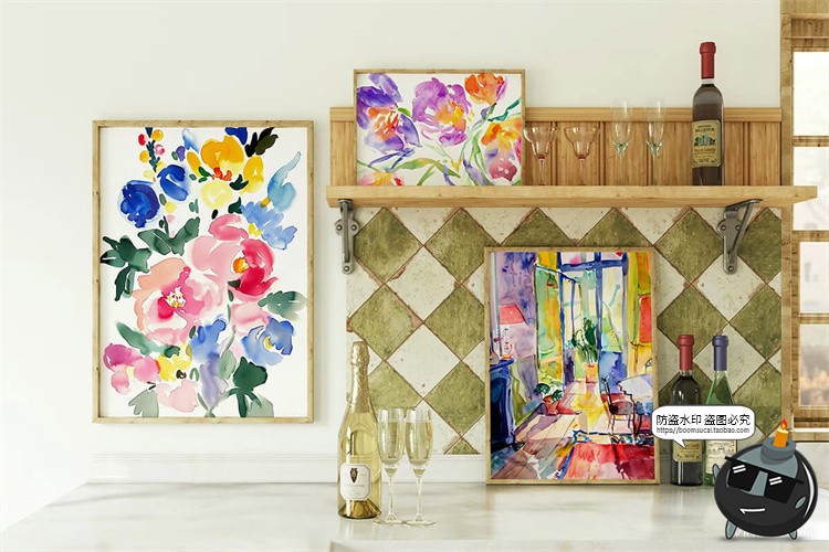 图片[7]-高清艺术水彩手绘鲜花植物花卉绘画装饰挂画插图插画PG图片素材-设计猿