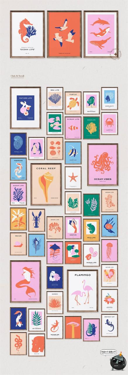 图片[3]-时尚简约扁平化装饰插图插画画芯图案海报艺术挂画AI矢量素材图片-设计猿