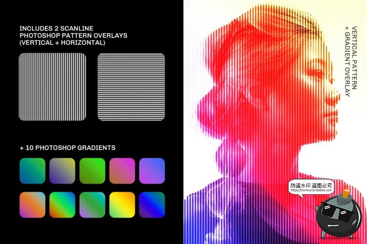 图片[6]-复古老式电视TV显示器线条扭曲纹路效果纹理JPG底纹图片合成素材-设计猿