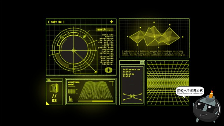 图片[4]-未来科幻复古赛博朋克HUD元素界面UI数字信息图形PSD分层模板素材-设计猿
