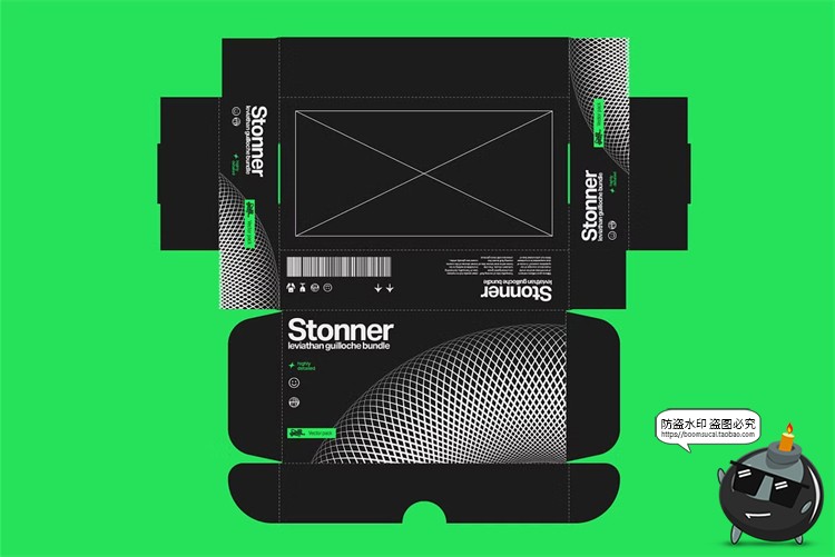 图片[15]-复古抽象艺术网格扭曲条纹装饰纹理科幻背景底纹AI矢量PNG素材-设计猿