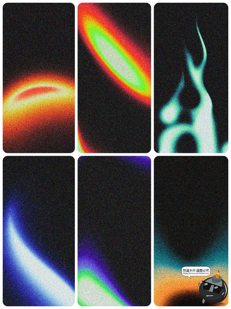 图片[3]-4K高清复古颗粒噪点酸性渐变科幻手机壁纸背景底纹JPG图片素材图-设计猿