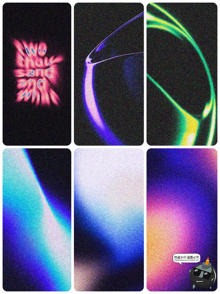 图片[7]-4K高清复古颗粒噪点酸性渐变科幻手机壁纸背景底纹JPG图片素材图-设计猿