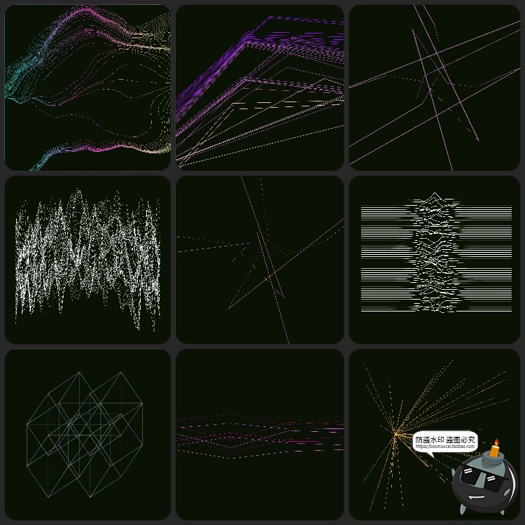 图片[4]-未来科幻抽象渐变激光射线高科技扭曲线条背景底纹纹理AI矢量素材-设计猿