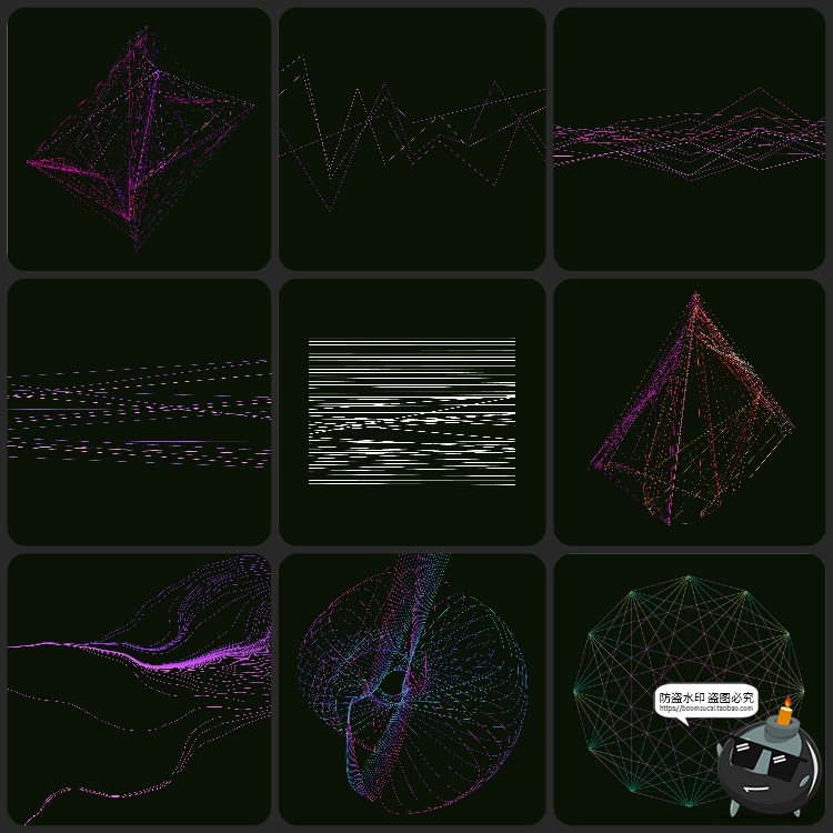 图片[5]-未来科幻抽象渐变激光射线高科技扭曲线条背景底纹纹理AI矢量素材-设计猿