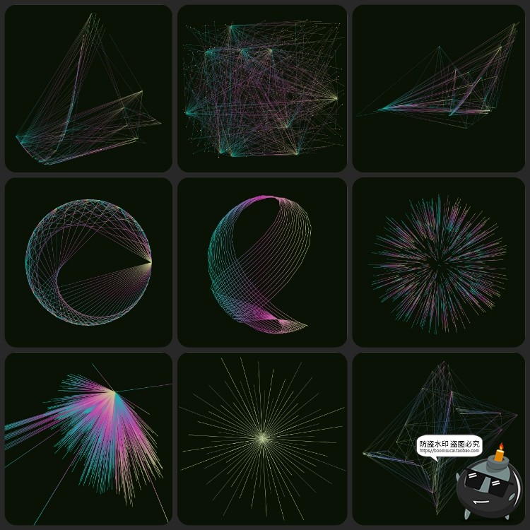 图片[7]-未来科幻抽象渐变激光射线高科技扭曲线条背景底纹纹理AI矢量素材-设计猿