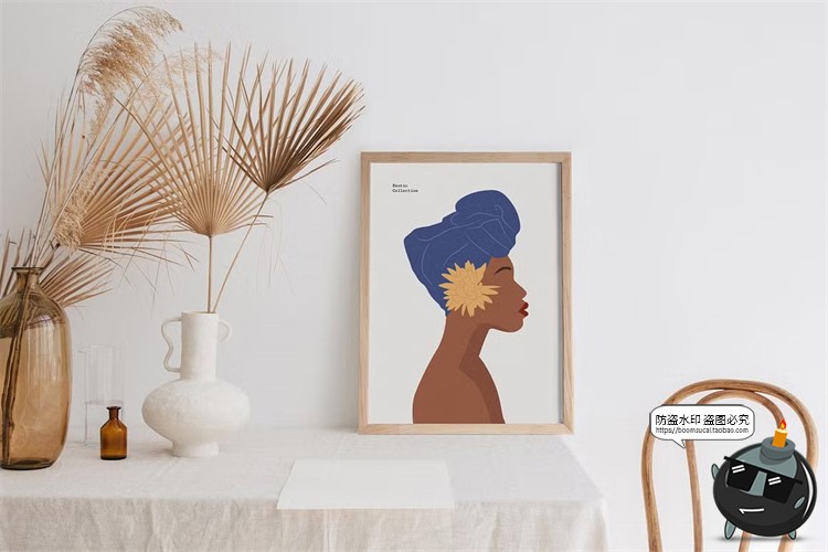 图片[4]-现代简约时尚热带植物装饰挂画海报插画底纹花纹图案AI矢量素材图-设计猿