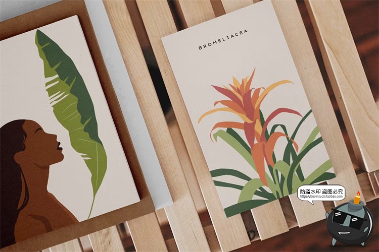 图片[7]-现代简约时尚热带植物装饰挂画海报插画底纹花纹图案AI矢量素材图-设计猿