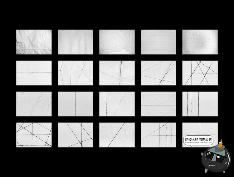 图片[5]-黑白复古做旧纸张褶皱粗糙折痕磨损颗粒肌理底纹JPG图片合成素材-设计猿