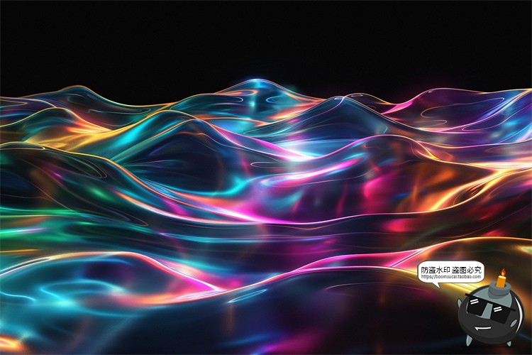 图片[10]-绚丽幻彩折射全息彩虹生动波浪科幻未来背景底纹壁纸JPG图片素材-设计猿