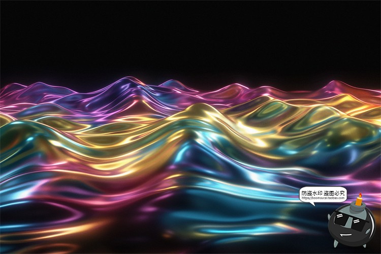 图片[11]-绚丽幻彩折射全息彩虹生动波浪科幻未来背景底纹壁纸JPG图片素材-设计猿