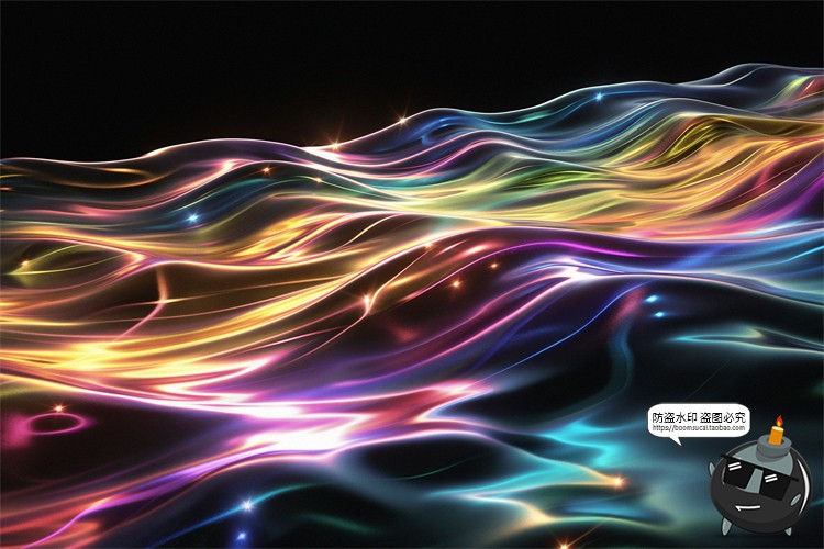 图片[13]-绚丽幻彩折射全息彩虹生动波浪科幻未来背景底纹壁纸JPG图片素材-设计猿