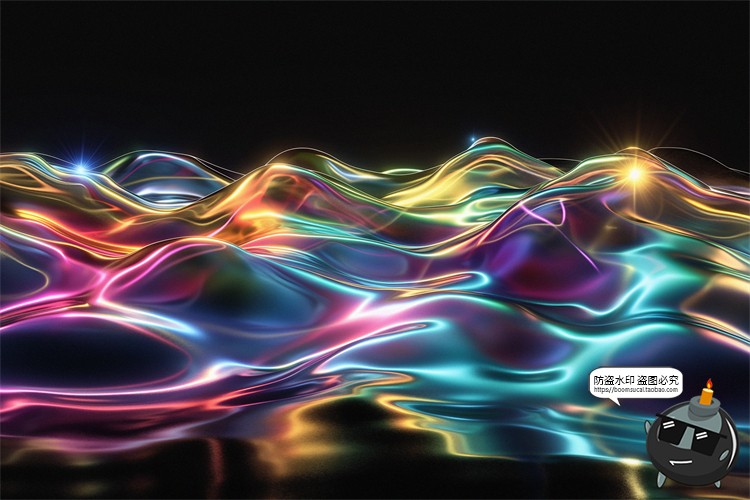 图片[4]-绚丽幻彩折射全息彩虹生动波浪科幻未来背景底纹壁纸JPG图片素材-设计猿