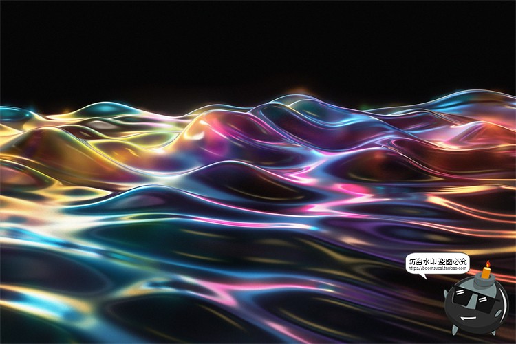 图片[7]-绚丽幻彩折射全息彩虹生动波浪科幻未来背景底纹壁纸JPG图片素材-设计猿