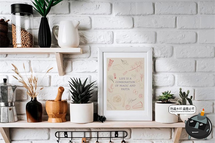 图片[7]-网红咖啡馆餐厅早午餐装饰手绘线稿条纹插画海报挂画AI矢量素材图-设计猿