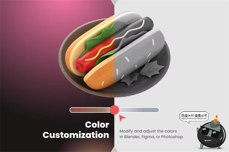 图片[4]-卡通3D趣味西式早餐甜品面点下午茶美食插图插画png免抠图片素材-设计猿