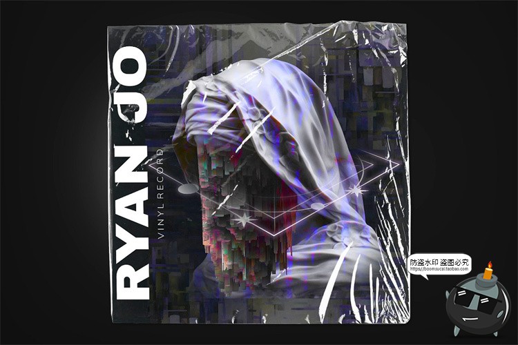 图片[11]-未来科幻赛博潮流失真错位故障雕像毛刺背景底纹PNG图片插画素材-设计猿