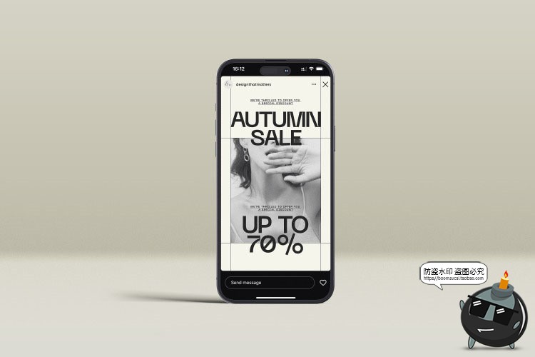 图片[10]-黑白简约潮流时尚大牌海报图文排版版式PSD模板AI矢量素材带字体-设计猿