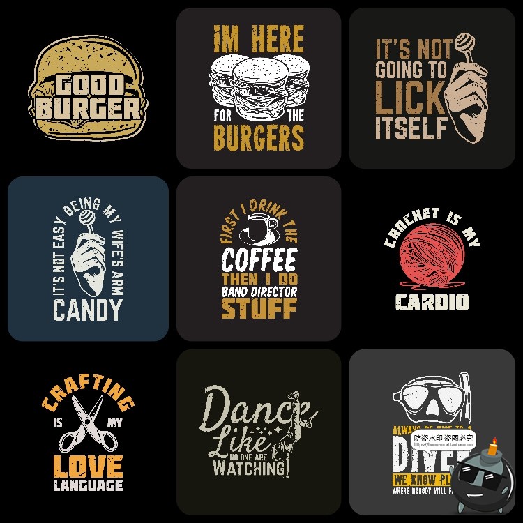 图片[2]-美式复古个性潮流街头嘻哈插画T恤服饰印花经典图案AI矢量图素材-设计猿