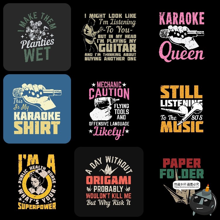 图片[4]-美式复古个性潮流街头嘻哈插画T恤服饰印花经典图案AI矢量图素材-设计猿