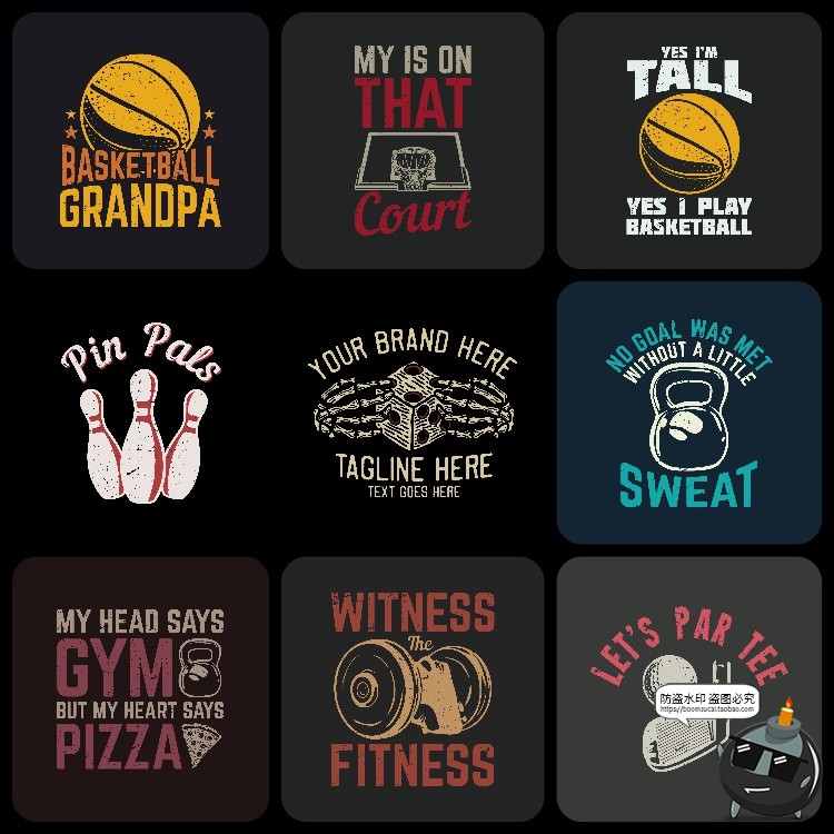 图片[7]-美式复古个性潮流街头嘻哈插画T恤服饰印花经典图案AI矢量图素材-设计猿