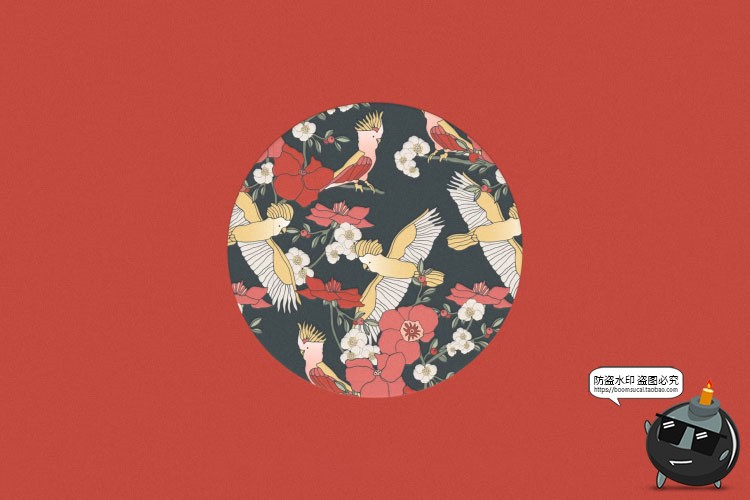 图片[7]-优雅古典鹦鹉花卉婚礼请柬邀请函贺卡插画图案AI矢量素材附带字体-设计猿