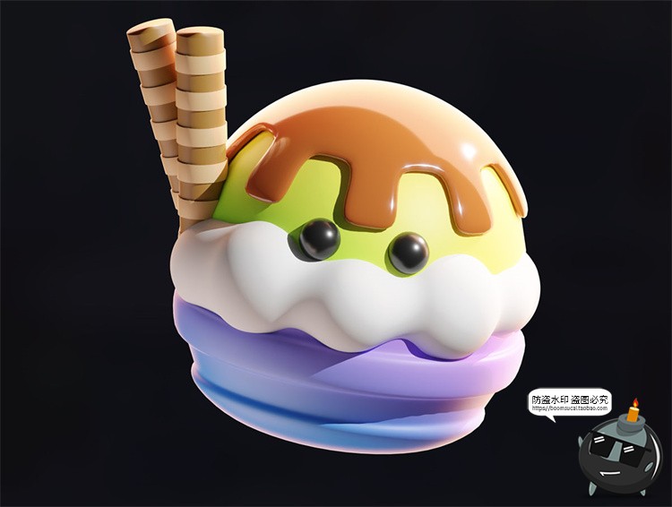 图片[4]-可爱卡通3D卡通趣味美食快餐水果甜品饮料插图插画PNG免抠图素材-设计猿