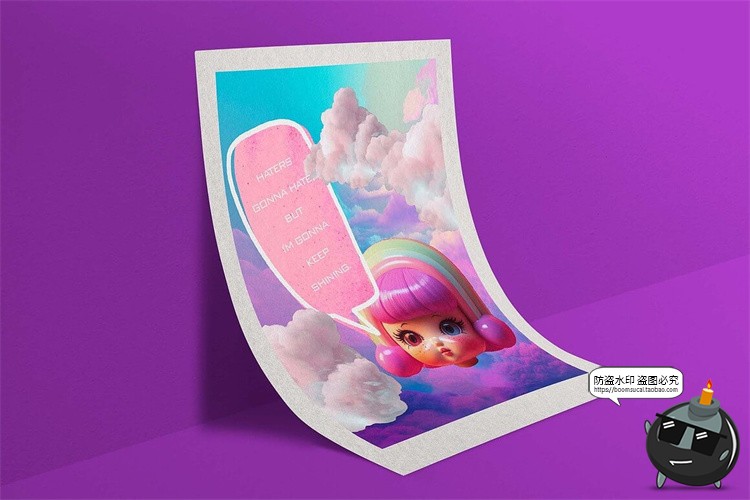 图片[18]-少女粉色可爱潮流复古流行背景漫画拼贴剪贴插画PNG免抠图片素材-设计猿