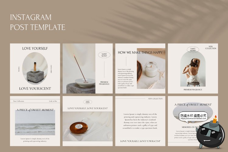 图片[3]-文艺优雅简约时尚品牌营销推文图文排版版式PSD模板素材附带字体-设计猿