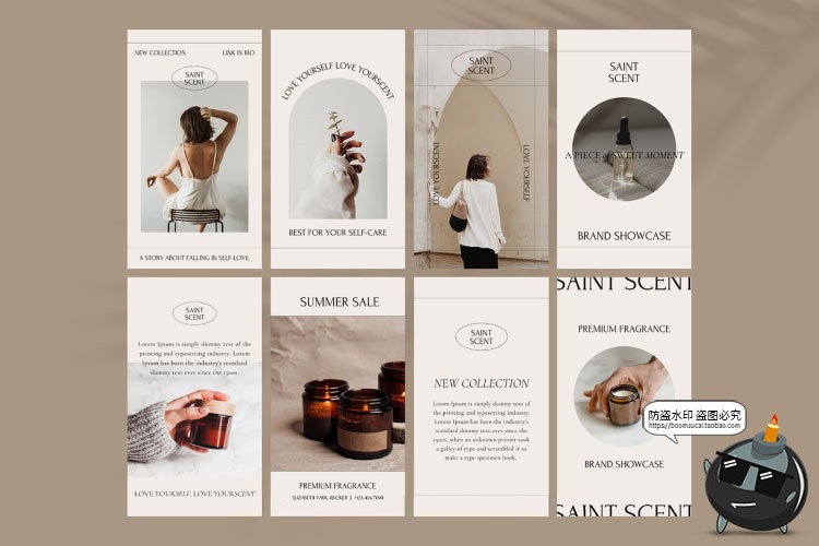 图片[5]-文艺优雅简约时尚品牌营销推文图文排版版式PSD模板素材附带字体-设计猿