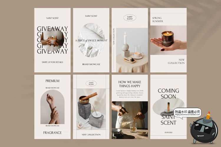 图片[7]-文艺优雅简约时尚品牌营销推文图文排版版式PSD模板素材附带字体-设计猿