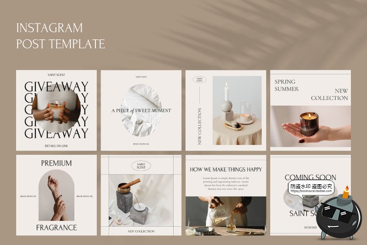 图片[4]-文艺优雅简约时尚品牌营销推文图文排版版式PSD模板素材附带字体-设计猿