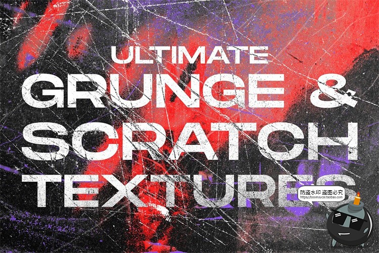 图片[1]-复古做旧磨损划痕粗糙褶皱尘埃污渍颗粒肌理背景JPG图片合成素材-设计猿