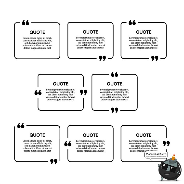 图片[4]-重点信息留言框提示框备注框条纹边框需知提醒框AI矢量装饰素材-设计猿