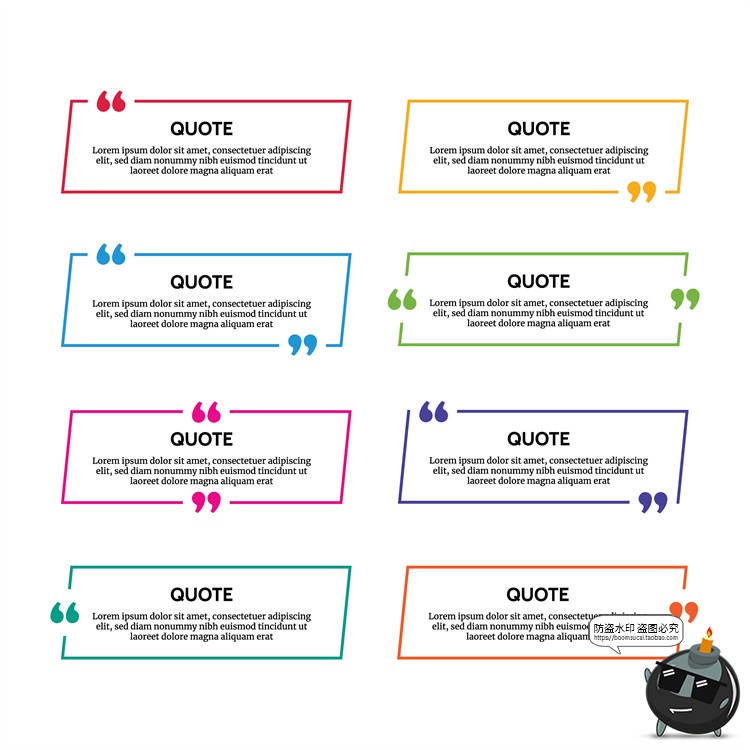 图片[10]-重点信息留言框提示框备注框条纹边框需知提醒框AI矢量装饰素材-设计猿