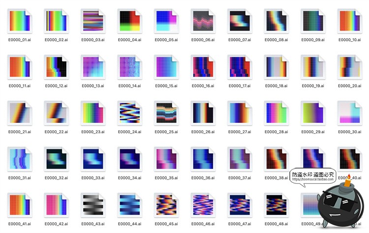 图片[2]-时尚艺术光谱色阶棱镜扭曲抽象渐变背景底纹AI矢量纹理贴图素材-设计猿