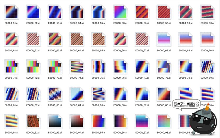 图片[3]-时尚艺术光谱色阶棱镜扭曲抽象渐变背景底纹AI矢量纹理贴图素材-设计猿