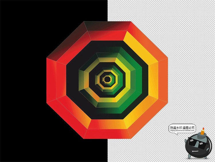 图片[7]-复古多彩渐变抽象3D几何图形科技海报背景底纹png免抠图片素材-设计猿