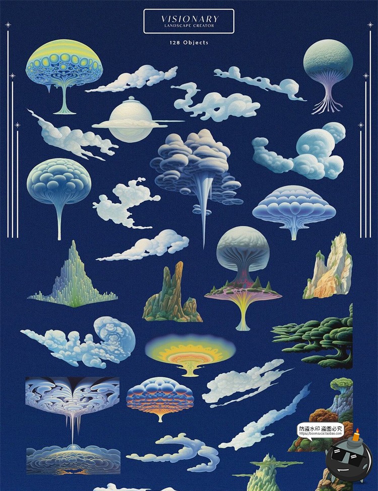 图片[2]-梦幻自然仙境超现实主义未来科幻数字艺术插图插画JPG图片PNG素材-设计猿